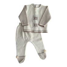 Cargar imagen en el visor de la galería, Traje Tejido Beige con Mocca