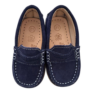 Mocasines en Suade Azul