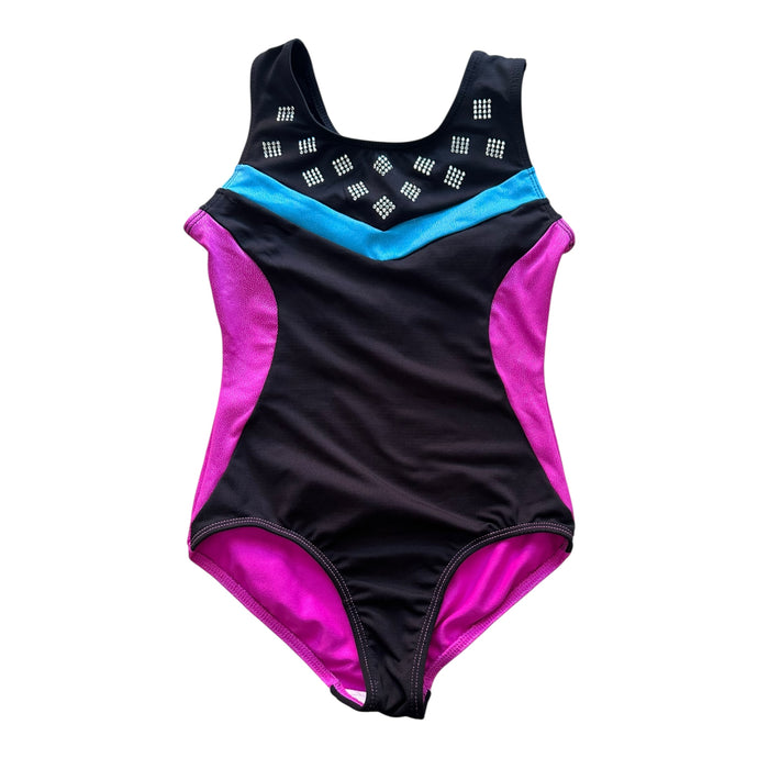 Leotardo Negro con Fucsia