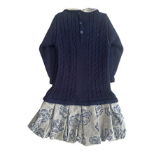 Cargar imagen en el visor de la galería, Vestido Azul con Flores
