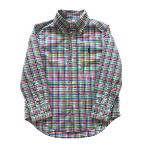 Camisa de Cuadritos Rosado y Verde