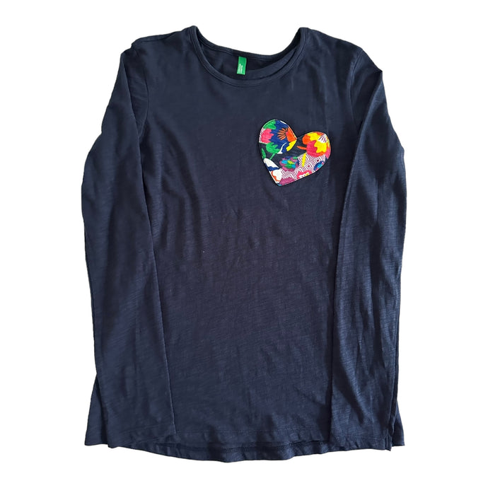 Blusa Azul con Corazón