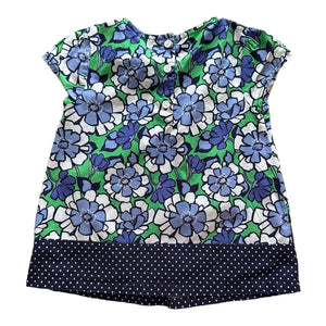 Blusa de Flores Azules