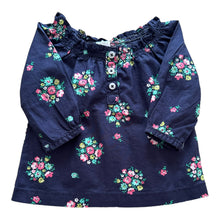 Cargar imagen en el visor de la galería, Blusa Azul con Flores
