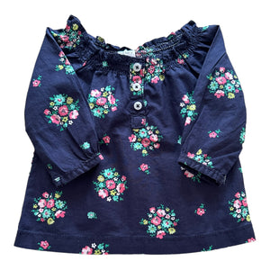 Blusa Azul con Flores