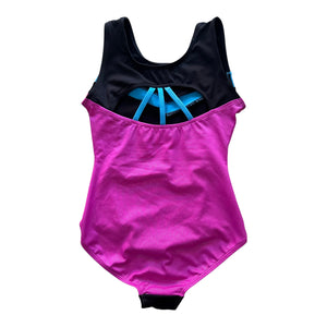 Leotardo Negro con Fucsia