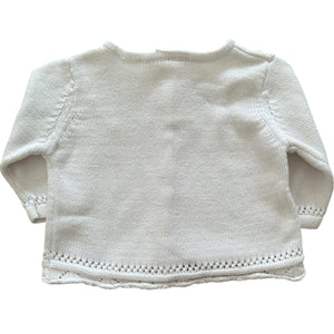 Cardigan Blanco con Florecitas