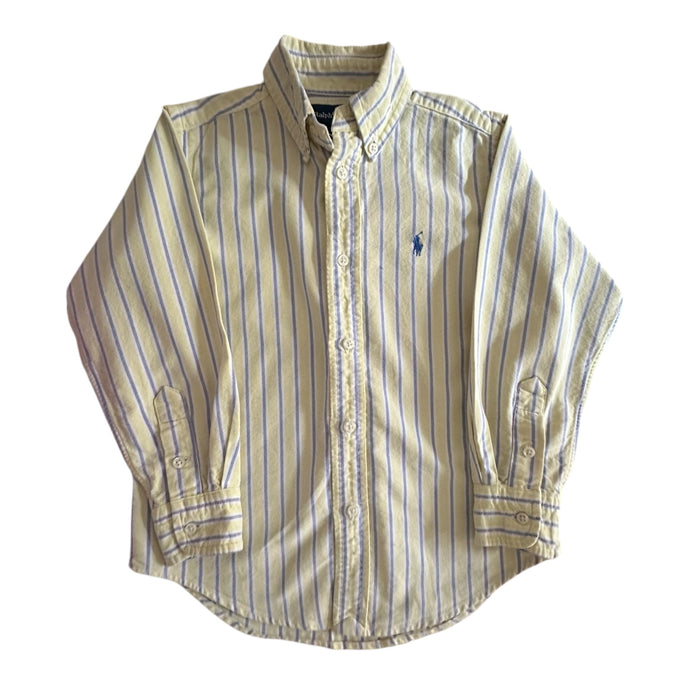 Camisa Oxford Amarillo y Azul