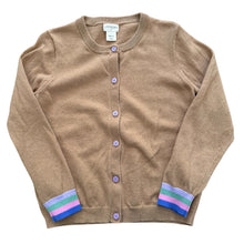 Cargar imagen en el visor de la galería, Cardigan Beige con Franjas Pastel
