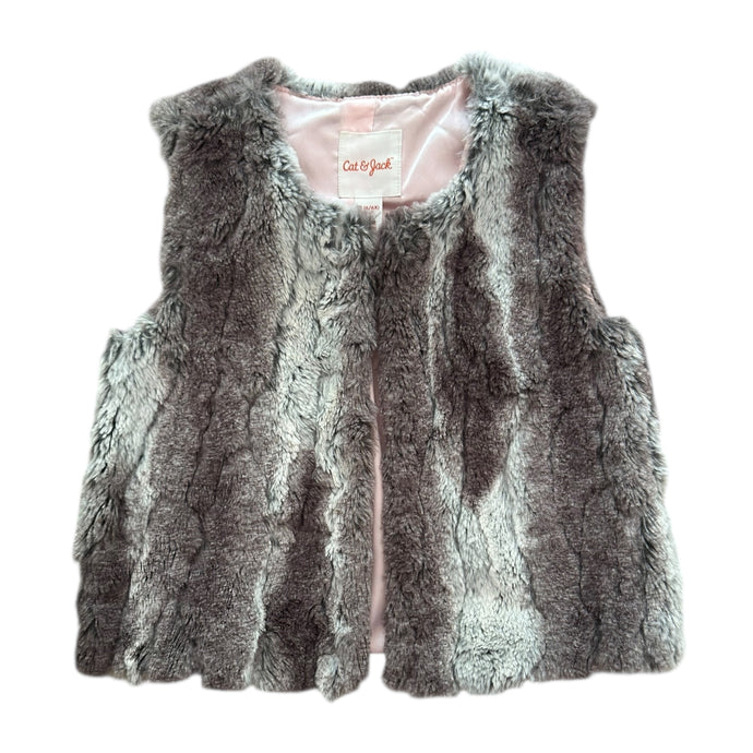 Chaleco Peludo Gris