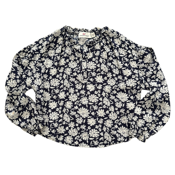 Blusa Azul con Flores