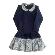 Cargar imagen en el visor de la galería, Vestido Azul con Flores
