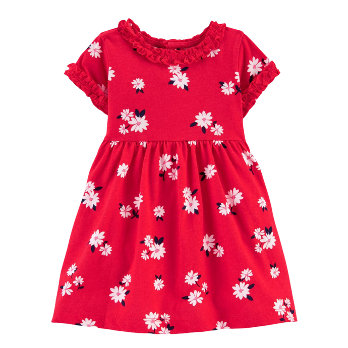 Vestido Rojo de Flores - NUEVO